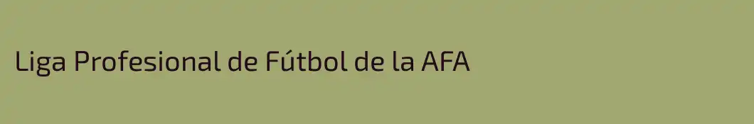Liga Profesional de Fútbol de la AFA